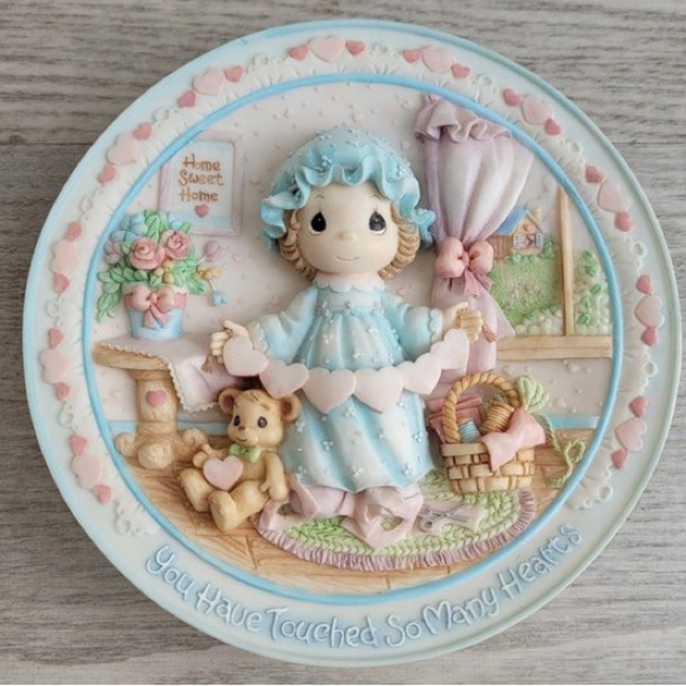 Precious Moments - You Have Touched So Many Hearts 1995 3D Plate Collection